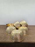 Brass Katori (Engraved - Set of 6)