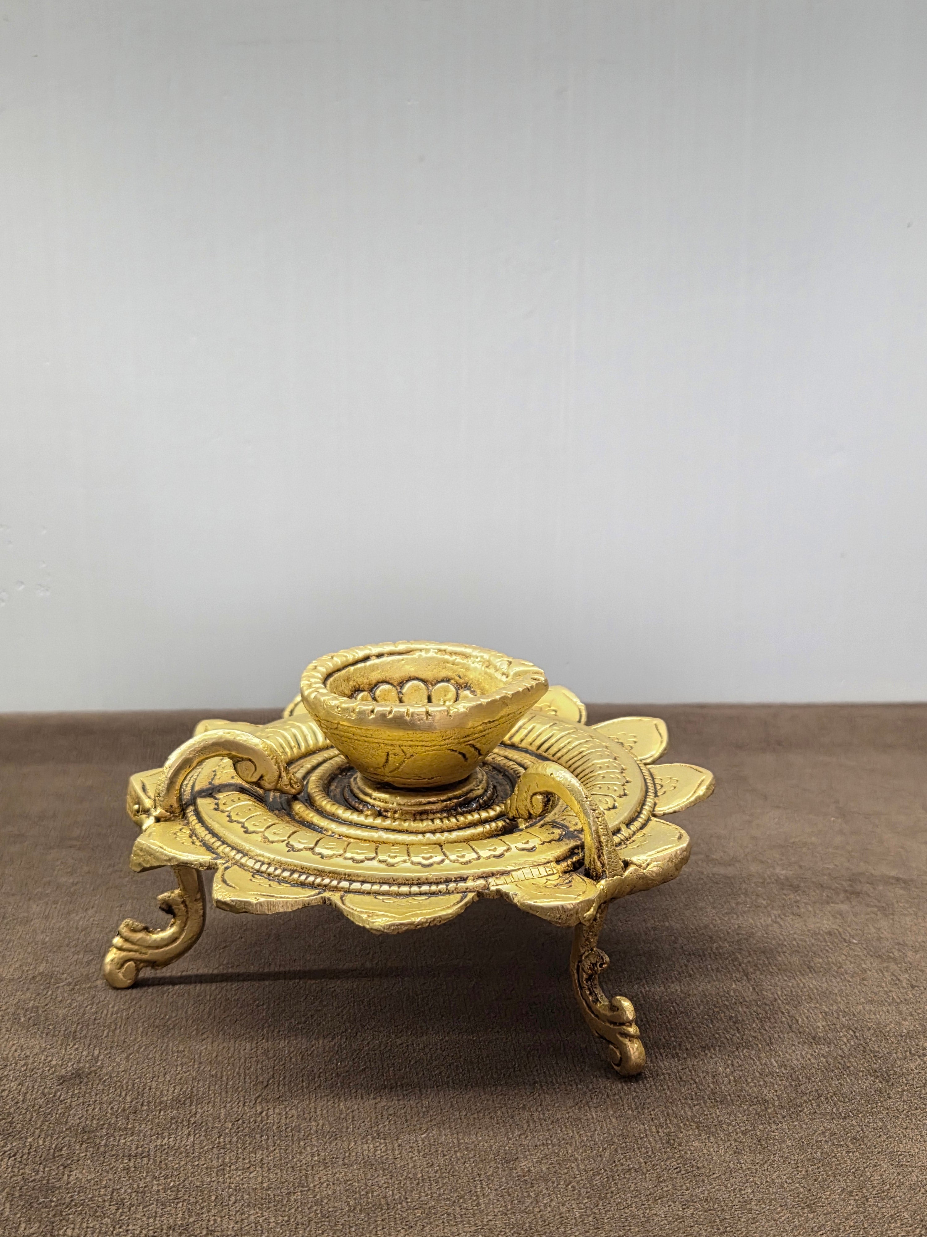 Brass Lotus Diya