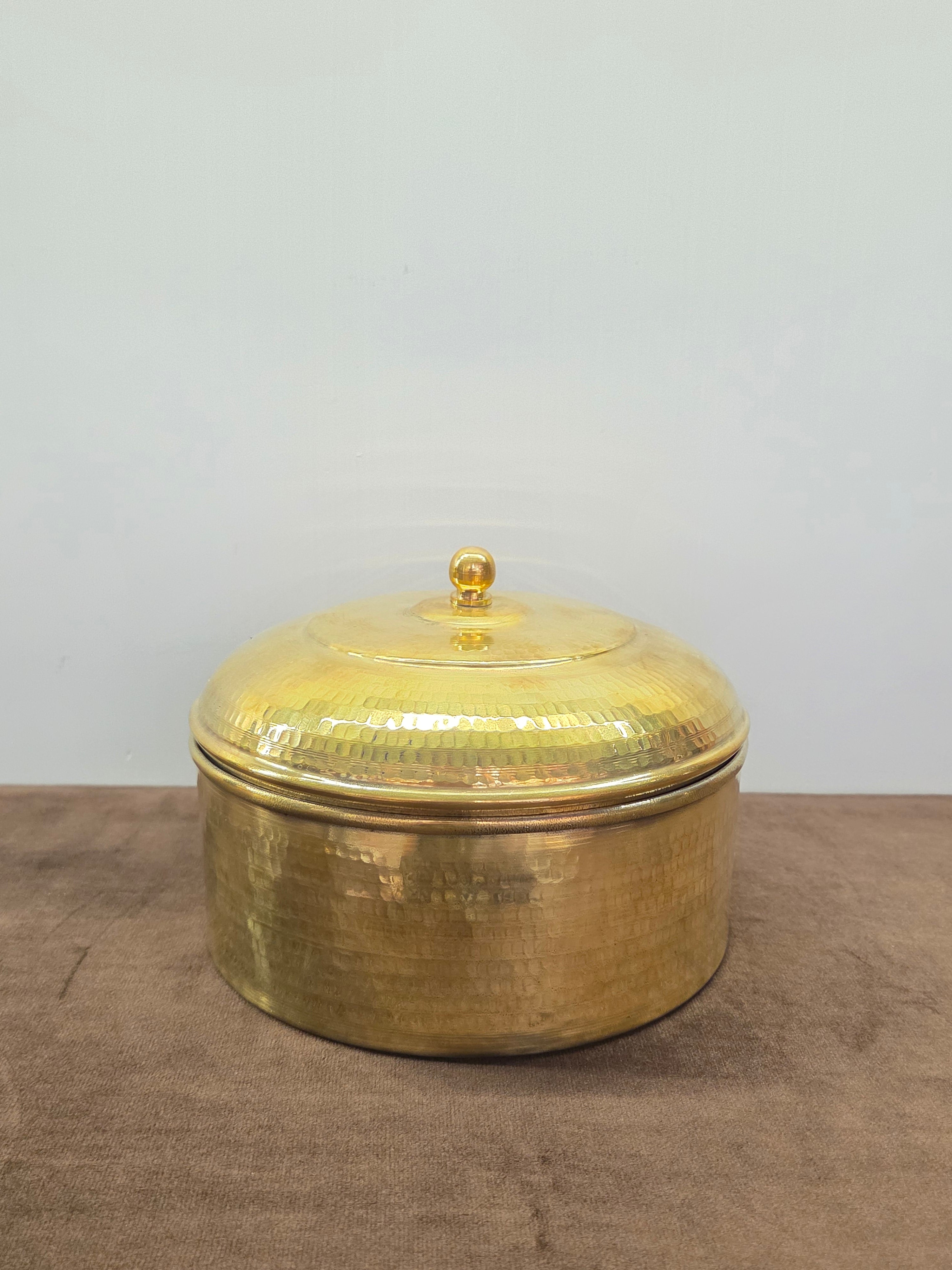 Brass roti Box (Hand hammered)