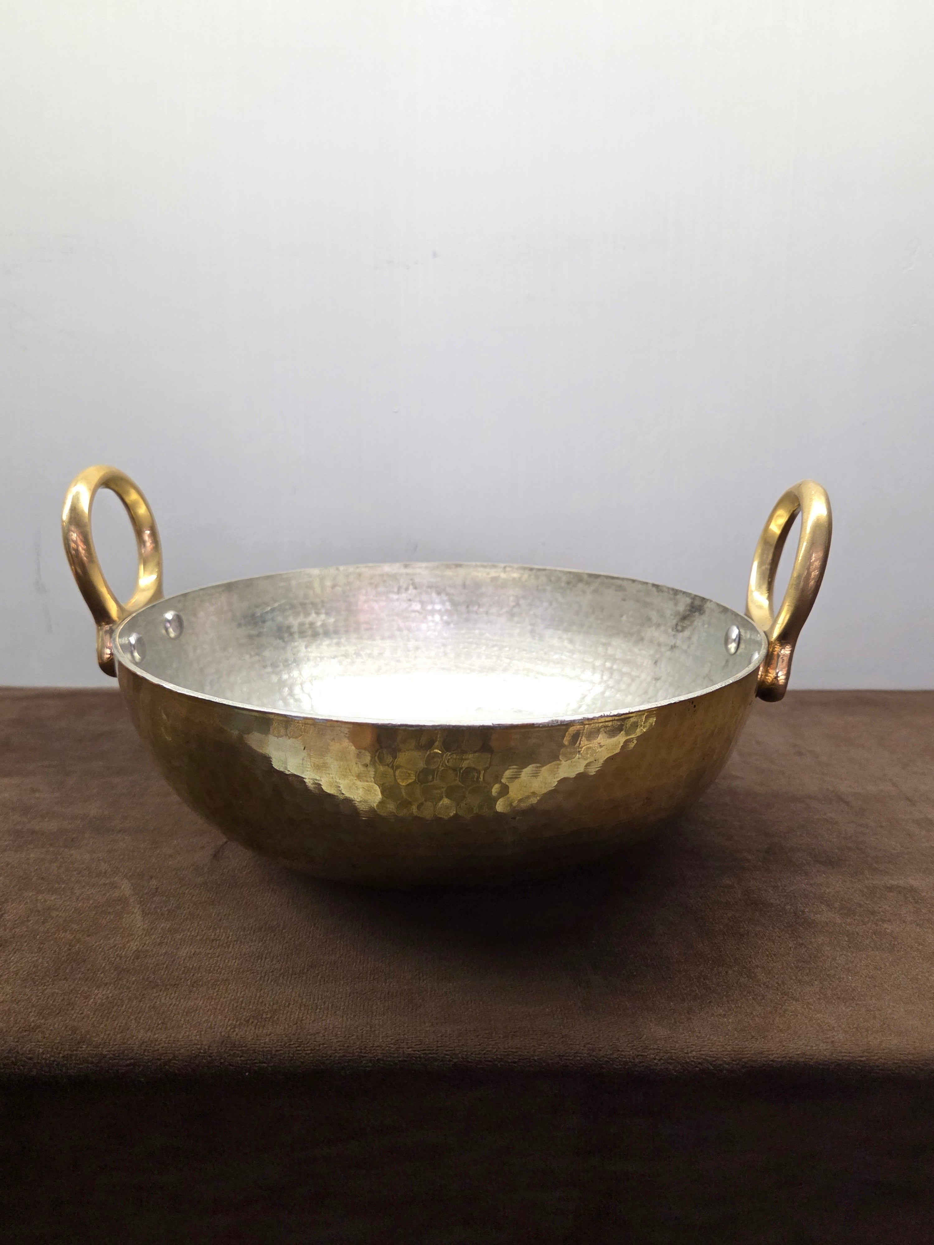 Brass Kadhai (Hand Hammered with Tin coating)