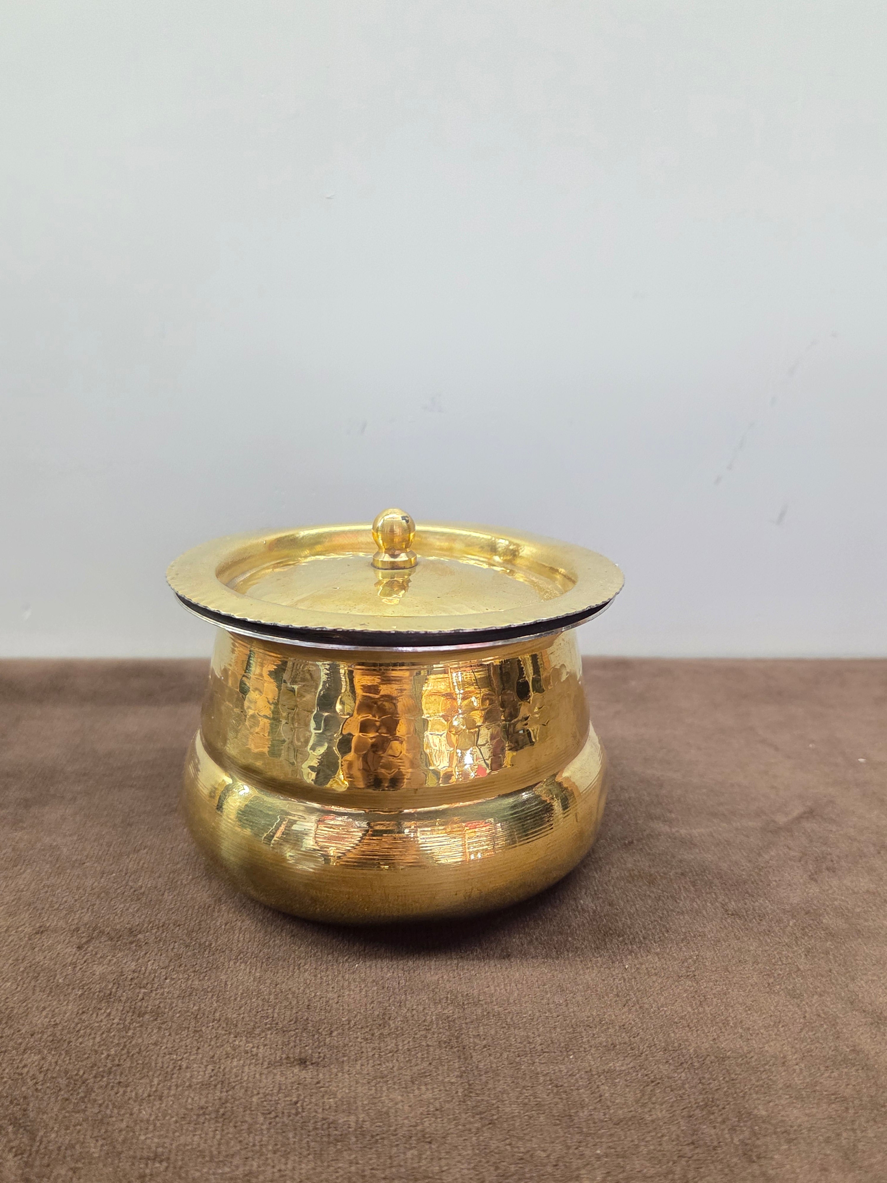 Brass Ghee Pot (Hand hammered)