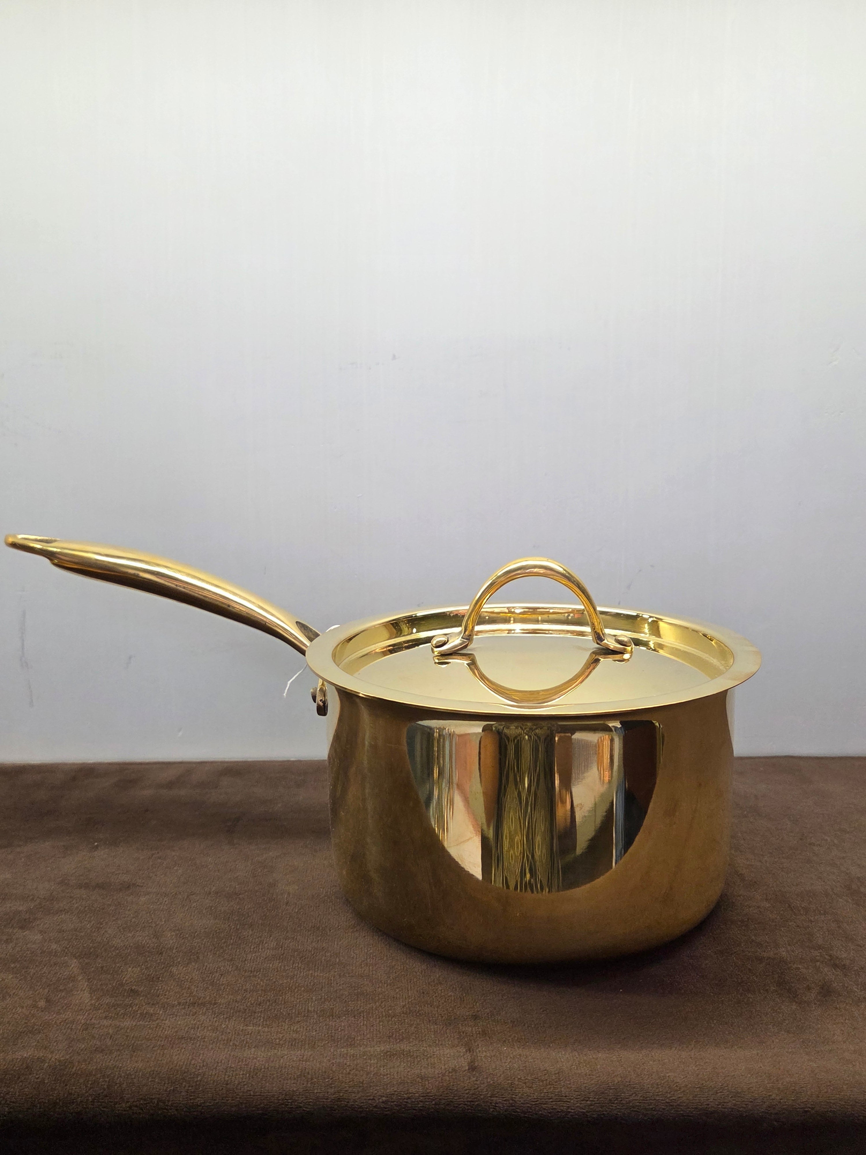 Brass Saucepan with Lid (Tin Coating)