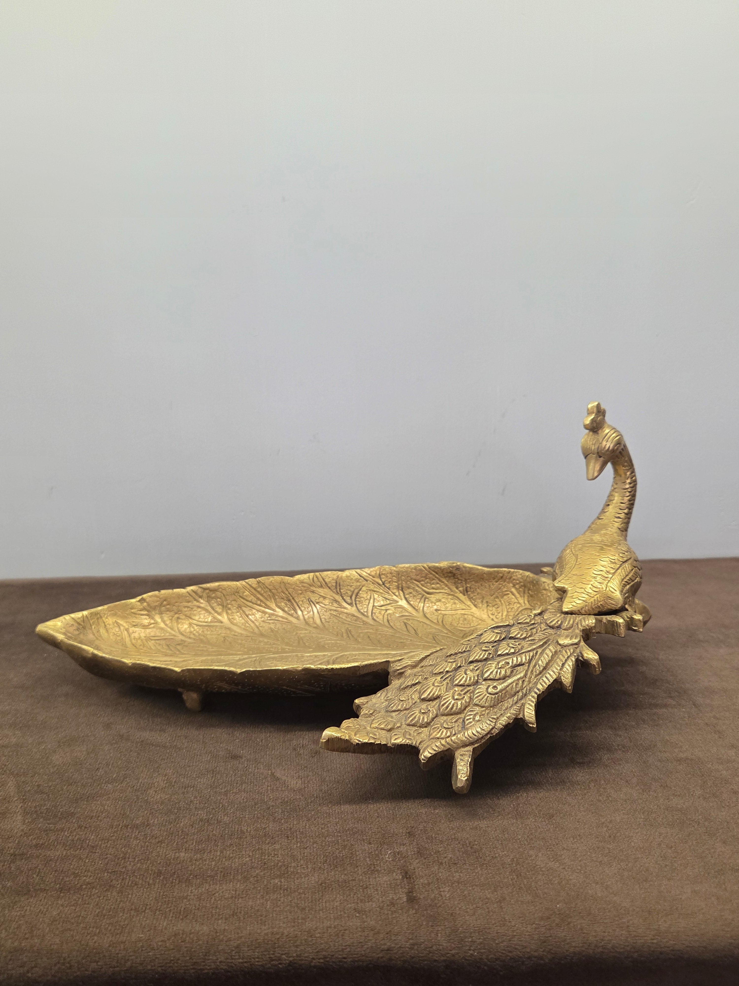 Peacock Platter (Brass - Antique)