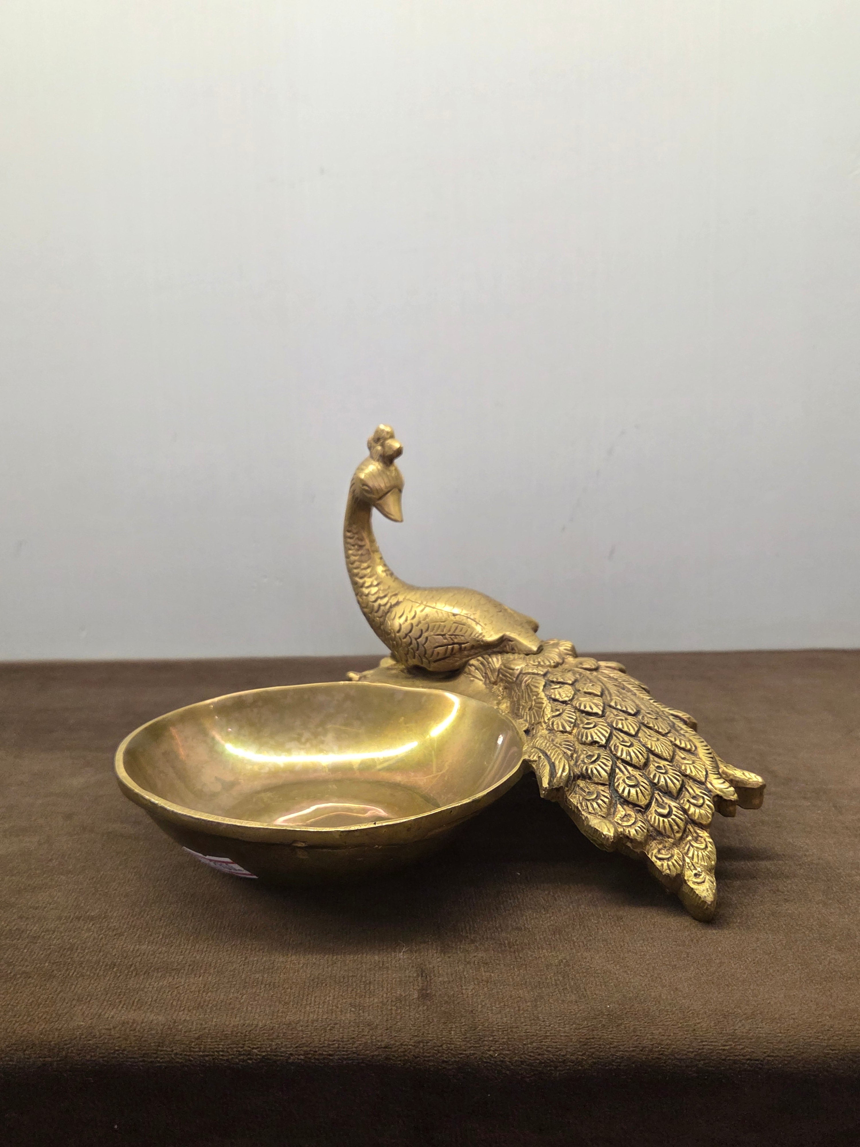 Peacock Platter (Brass - Decorative - Antique)