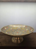 Brass Hand Painted Fruit Bowl