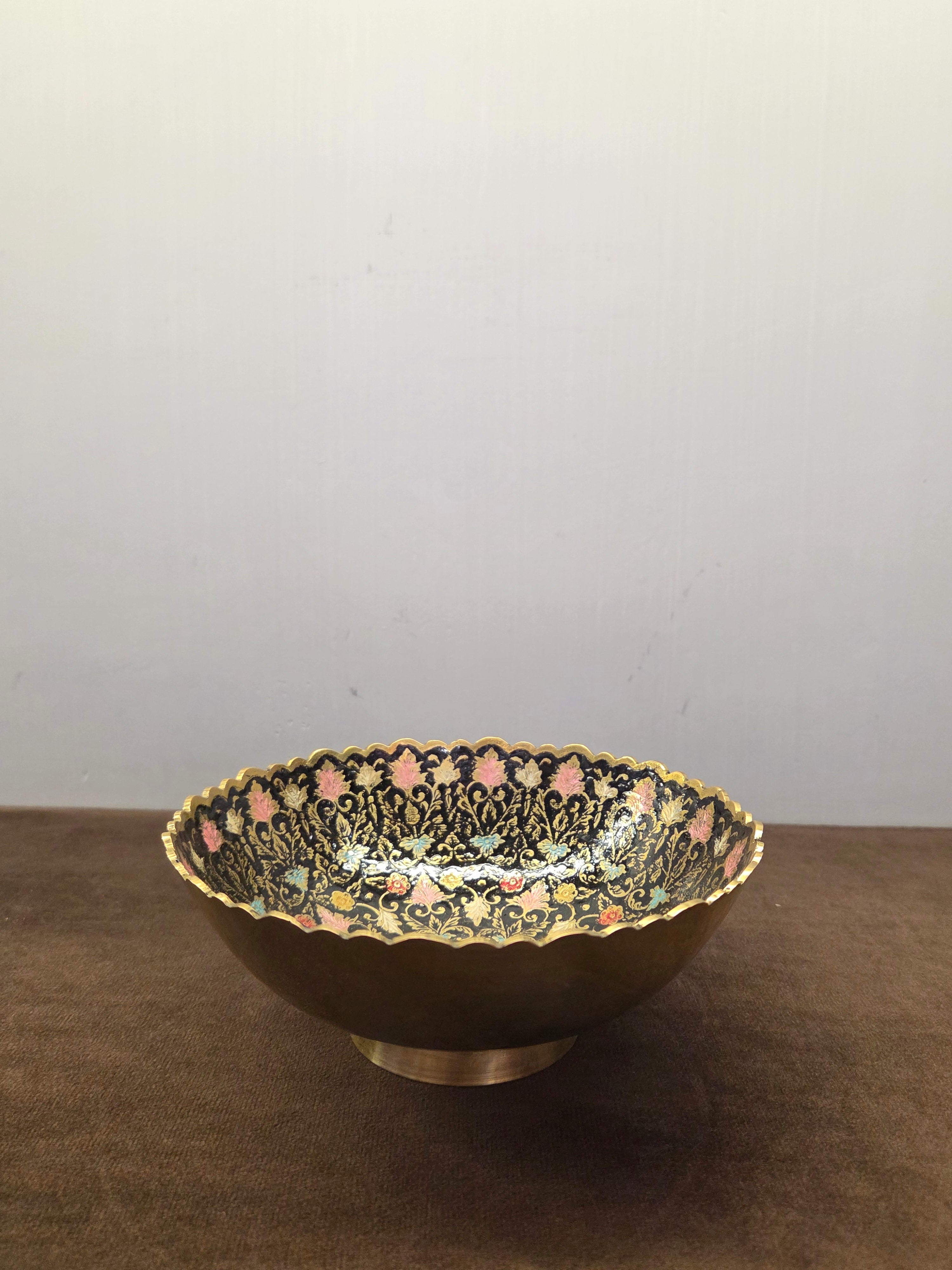 Brass Hand Painted Bowl
