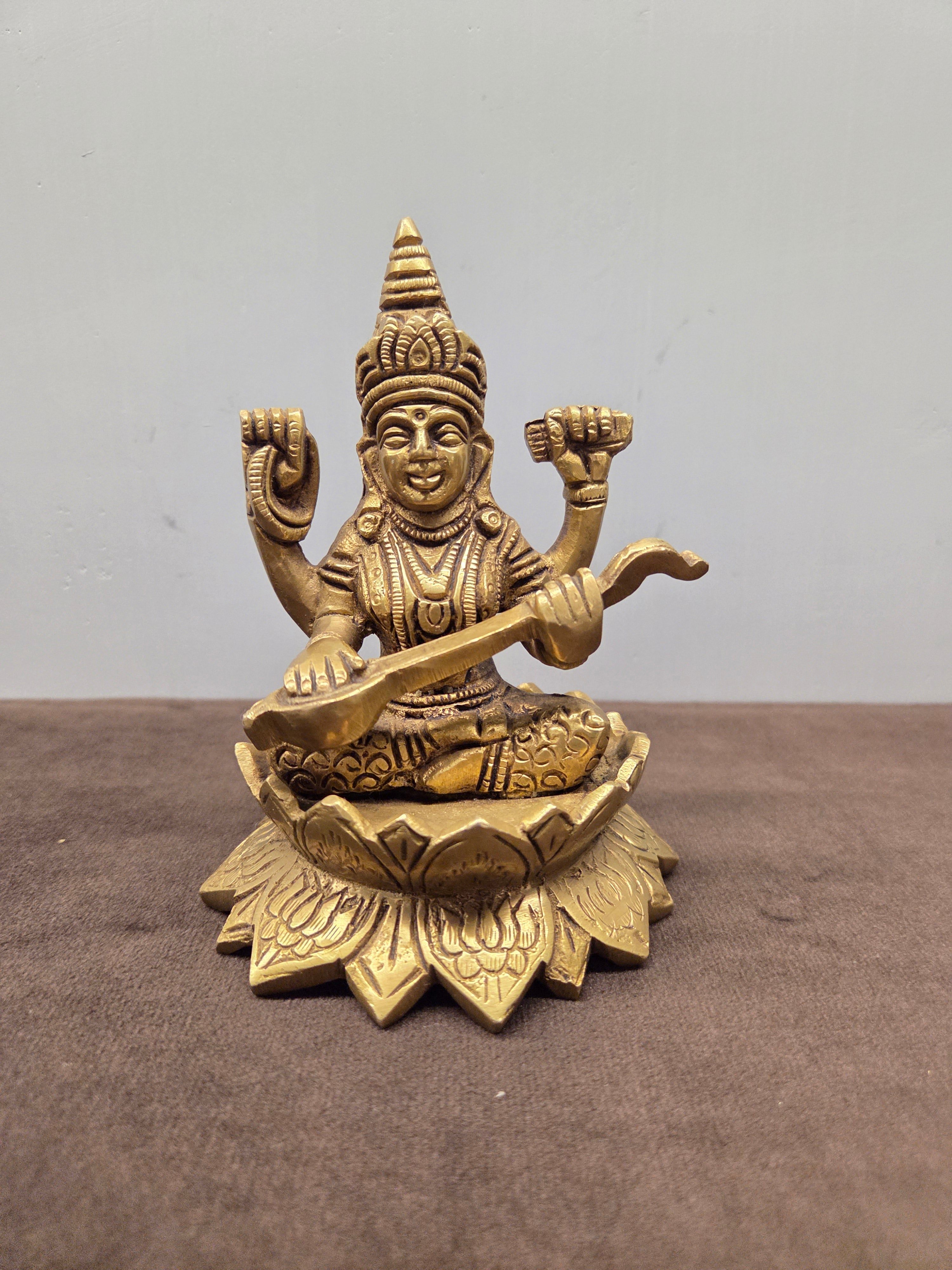 Saraswati Maa (Brass - Idol)
