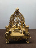 Laddu Gopal with Singhasan (Brass - Idol)