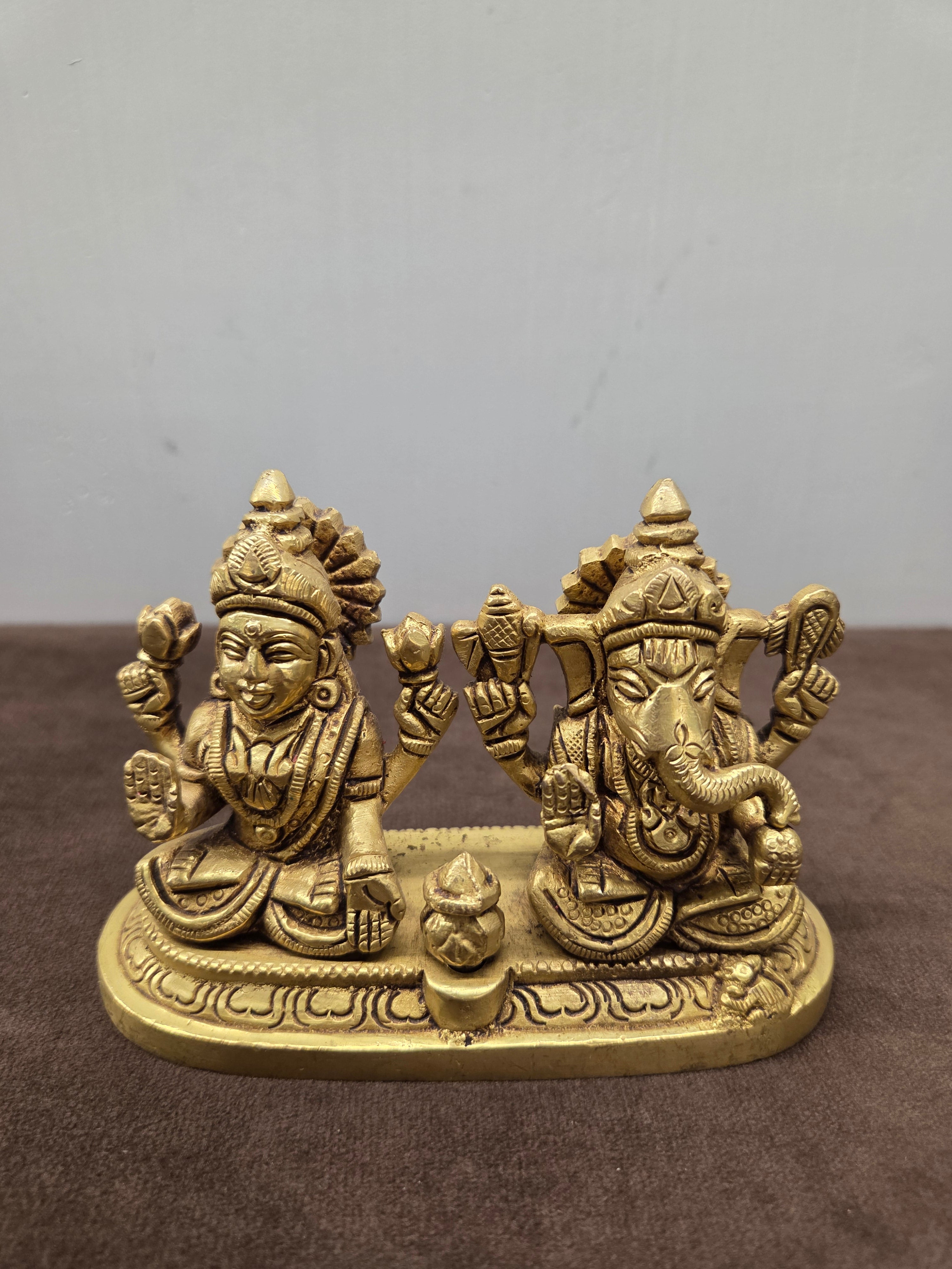 Laxmi Ganesh Ji (Brass - Idol)