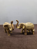 Brass Elephants (Engraved - Set of 2)