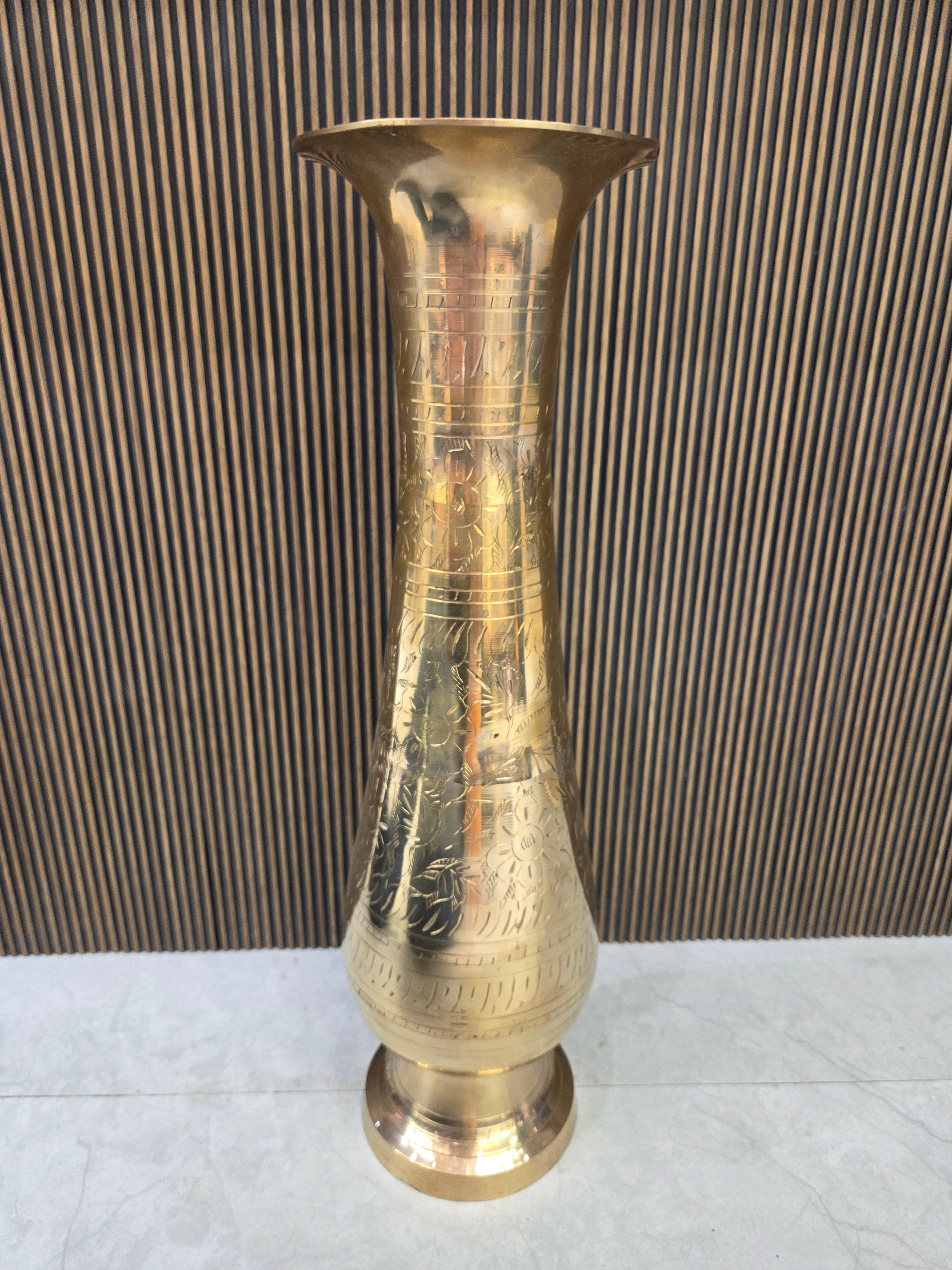 Brass Engraved Vase